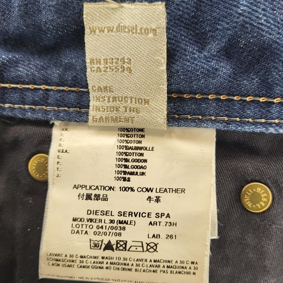 Diesel Viker R Box Distressed Straight Jeans Wash 0073H Size 26x30 - Picture 13 of 13